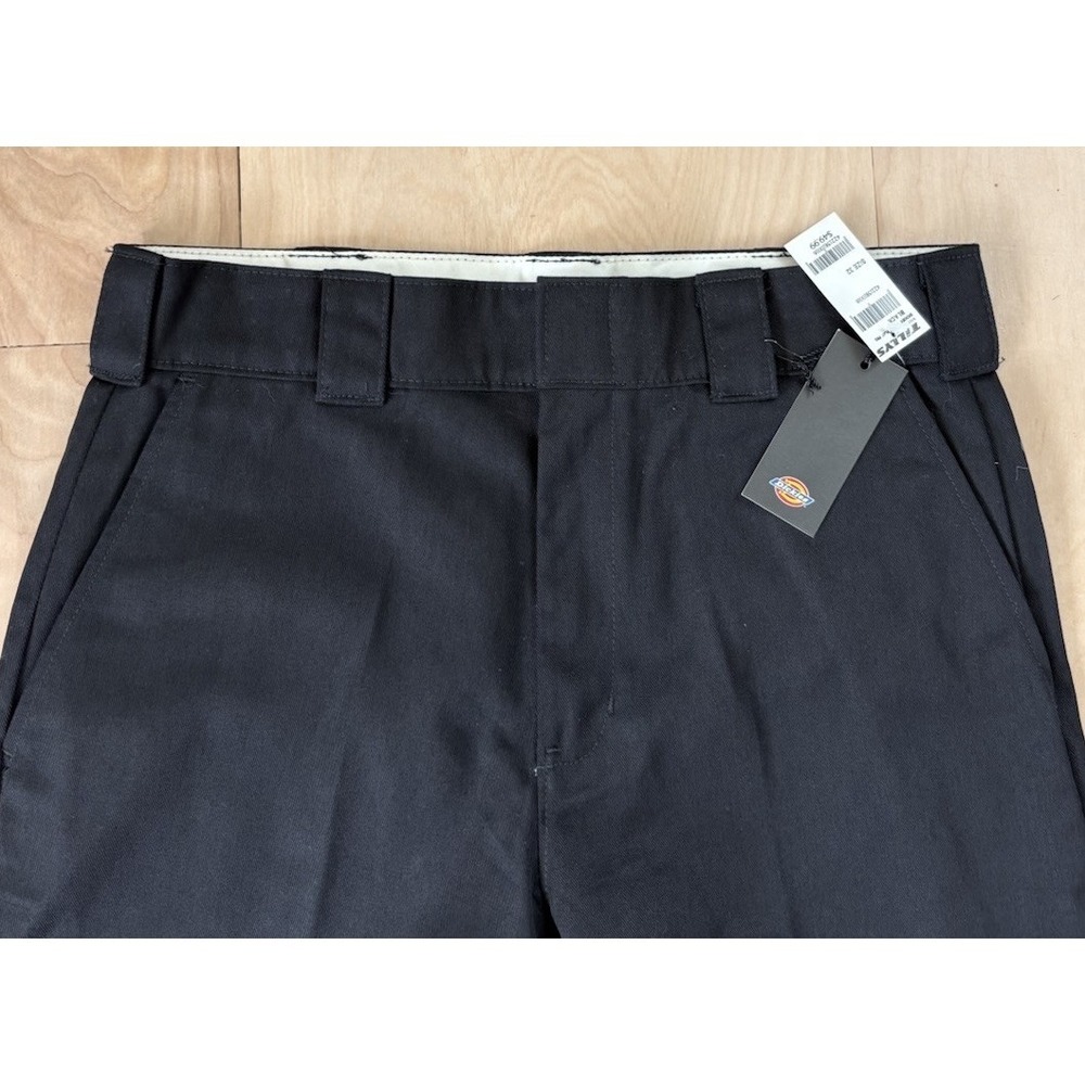 Dickies Regular Fit Black Twill Cuffed Work Pants NWT Mens Size 32 Skater - Picture 4 of 8